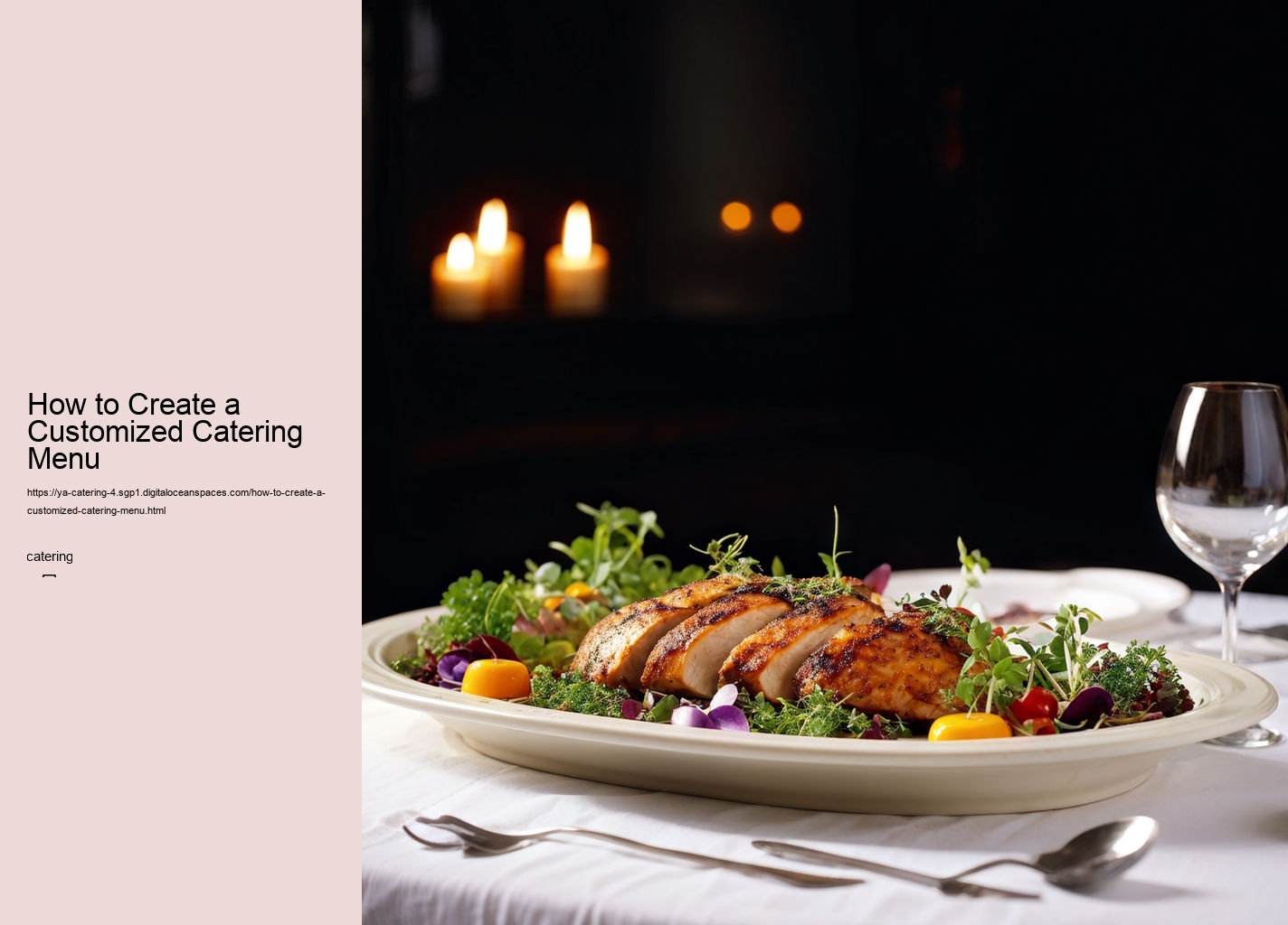 How to Create a Customized Catering Menu